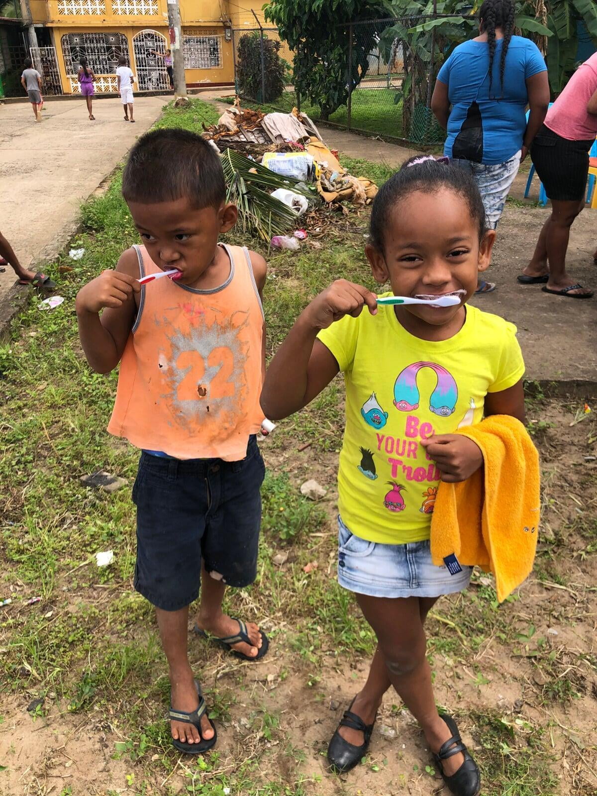 Brushing Teeth in El Bluff